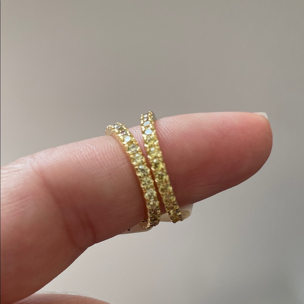 Stackable gold plated ring band